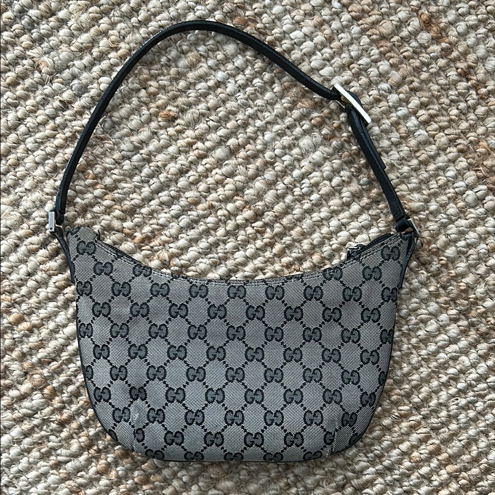 Gucci Gray Monogram Women's Bag Authentic Vintage